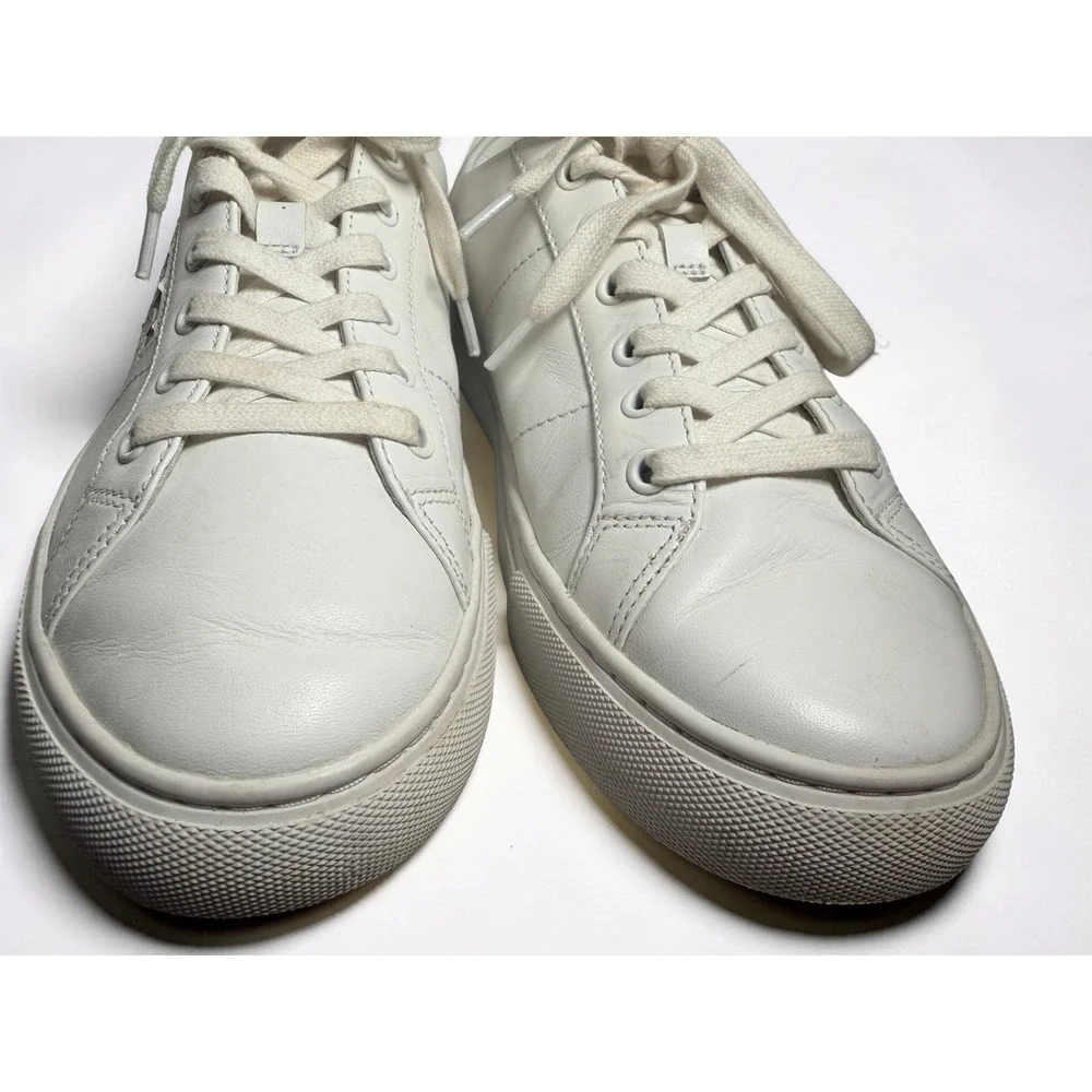 Tory Burch Women's Amalia Sneaker White Calf Leather Shoes Sneakers Sz 8.5